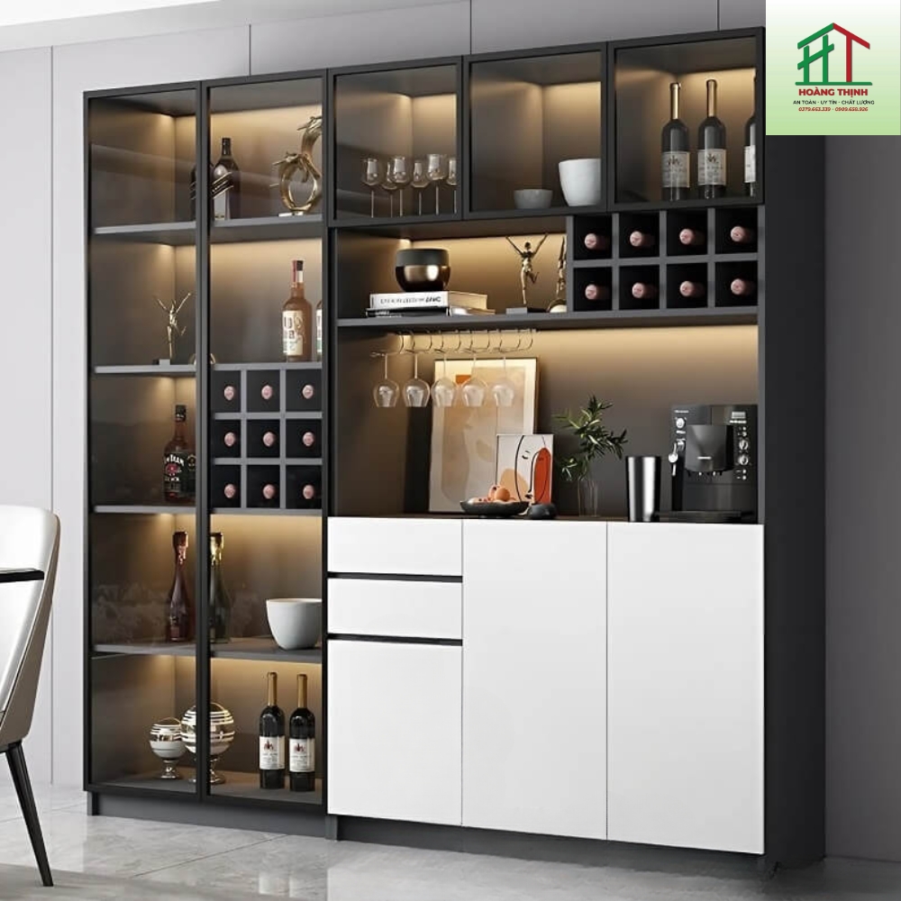 Tủ Rượu Cánh Kính Cao Cấp TR01