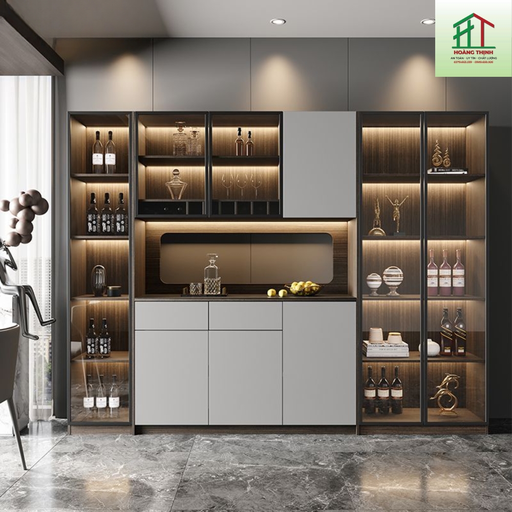 Tủ Rượu Cánh Kính Cao Cấp TR03